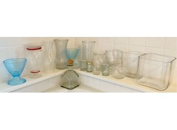 Lot Of Misc. Glass Containers And Vases