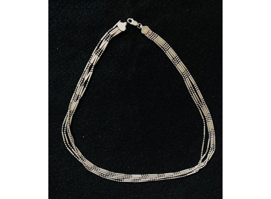18' 5 Strand Sterling Silver Tube- Bead Chain