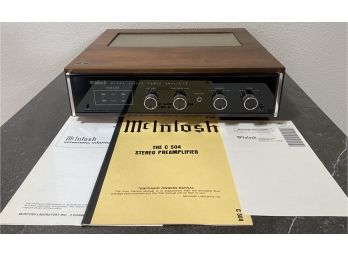 McIntosh C504 Stereo Preamplifier W/manuals