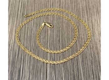 18' 14K Yellow Gold Flat 6 Strand Solid Braided Chain (15.15 Grams)