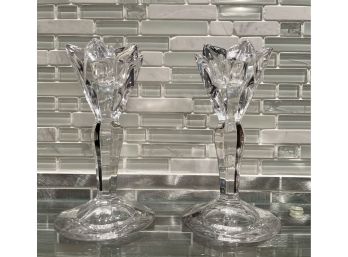 2 Waterford Marquis Crystal Candle Holders