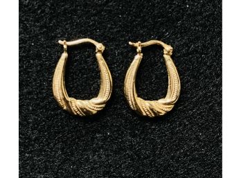 14K Hoop Earrings (1.07 Grams)