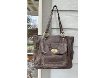 Brown Leather Chaps Handbag