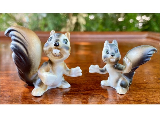 Two Porcelain Squirrel Friends
