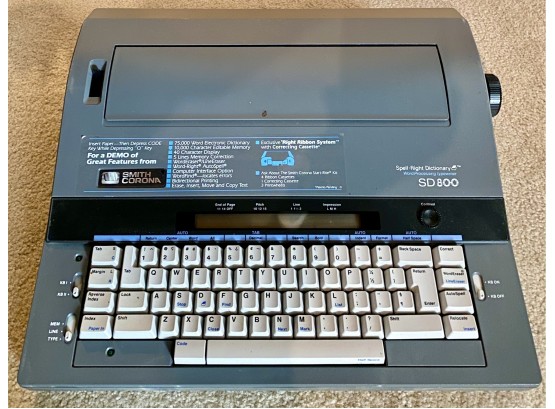 Vintage Word Processing SD 800 Type Writer