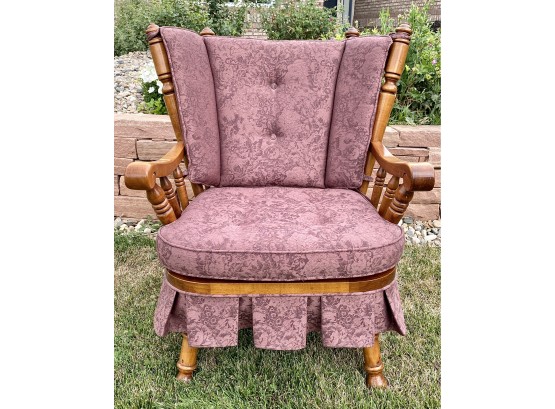 Wonderful Tell City Spring Loaded Solid Maple Rocker With Cushions