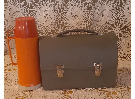 Vintage Lunch Box With Thermos