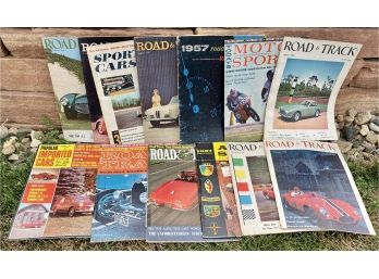 Lot Of 1950s Race Car Mags  Incl. Road And Track, And Sports Cars