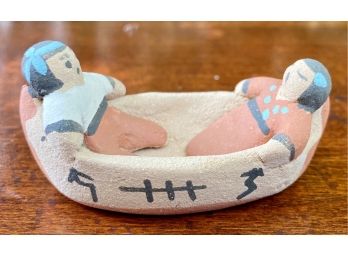 Small Native American Pottery Boat