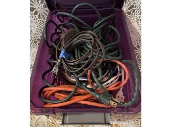 A Large Assortment Of  2 Prong And 3 Prong Extension Cords.