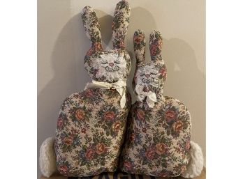 Decorative Vintage Stuffed Bunnies.