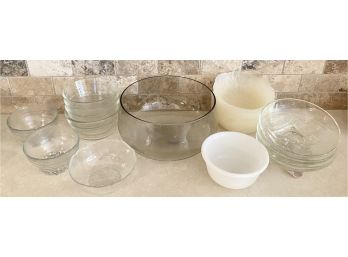 Lot Of Dishes And Salad Bowl