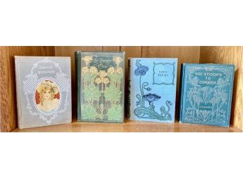 4 Vintage Books Including Love Poems AndThe Changed Cross