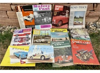 Lot Of Vintage 1950s Race Car Mags Incl. Road And Track, Safety Fast, Sports Car And More!