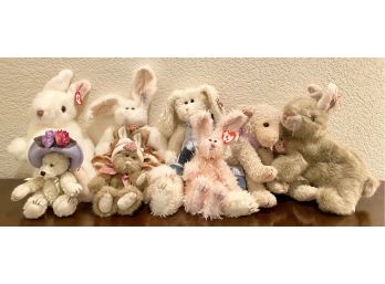 Lot Of Easter Themed Stuffed Animals, Beanie Babies And Boyds Bears