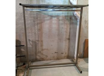 Sturdy Metal Clothes Rack With Top Shelf