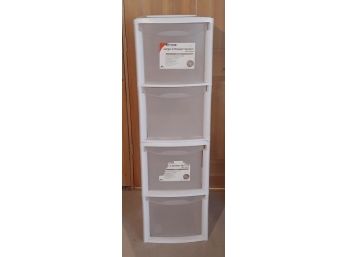 Large 2 Drawer Sturdy Stackable Filing Cabinet Storage Drawers  With Casters