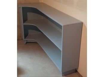 Blue Wood Corner Bookcase