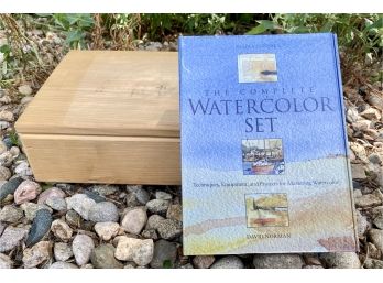 Reader's Digest The Complete Watercolor Set! With Nice Wooden Box For Art Supplies Or Other Storage