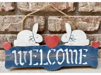 Wooden Welcome Sign From The Tole Painter In Atkinson, NE, Ready To Hang!
