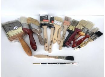 Variety Of Large And Small Paint Brushes