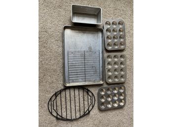 Lot Of Kitchen Items Including Mirro Muffin Pans