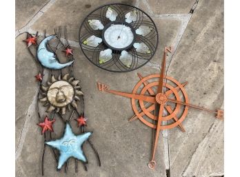Lot Of 3 Outdoor Wall Hangings