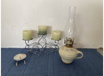 Candle Holder And Oil Lamp