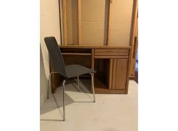 Modern Oak Desk With Chair