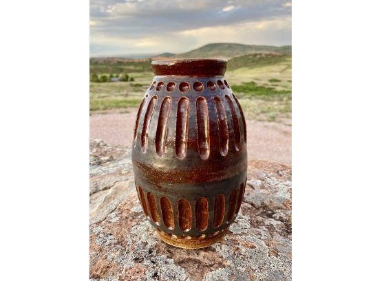 Handmade Pottery Vase Signed Koch