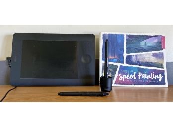 Wacom Intuos Tablet PTH-450 With 2 Styluses And Digital Painting Book