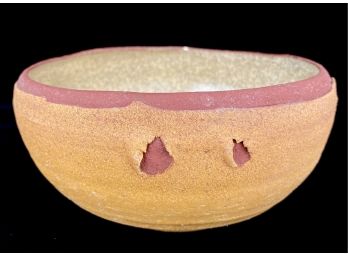 Handmade Orange Pottery Bowl