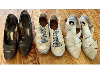 Three Pairs Of Vintage Shoes