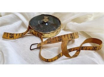Vintage Tape Measure Gold-colored 50-feet Long,