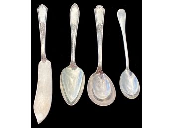 Collection Of Silverplate Spoons And Knife
