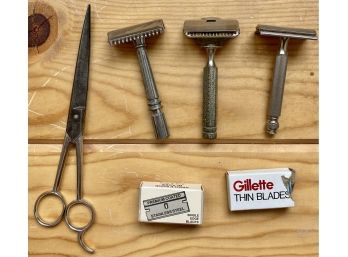 Collector Of Vintage Razors, Scissors, And Blades