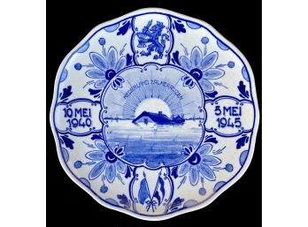 Small 6 Inch Regina Delft Blauw Plate