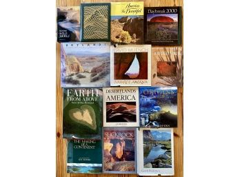 Lot Of Nature Themed Books, Many Coffee Table Hard Covers Incl. Very Large 'Earth From Above' By Yann A. B.