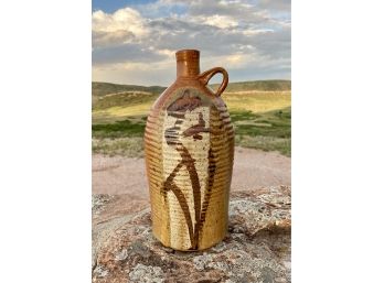 Large Handmade Pottery Vase Signed