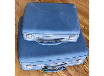 Two Vintage American Tourister Hardshell Suitcases