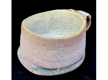 Handmade Pottery Bowl With Interesting Crackle Finish