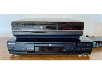 Electronics Lot Including Panasonic DVD Player And VHS Player