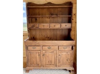 Antique China Hutch 72 Tall, Dovetail Drawers