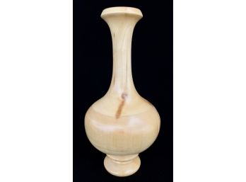 Hand-turned Wooden Vase, 7 Inches Tall, Unsigned