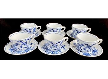 Collection Of Blue Danube Cups And Saucers