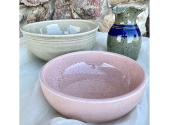 Three Nice Ceramic Pieces Incl. McCoy Bowl