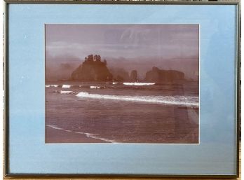 Framed And Matted Ocean Photo