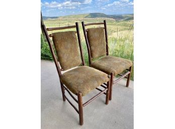 Two Wooden Old Hickory Furniture Co. Chairs