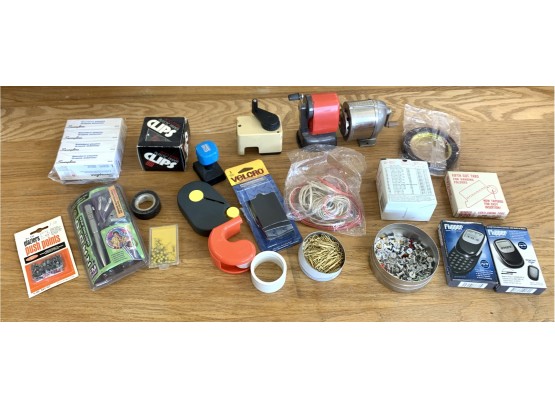 Lot Of Office Supplies Incl. Pencil Sharpeners And More