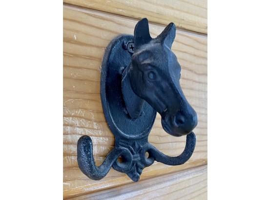 Small Iron Horse Bust Wall Hook